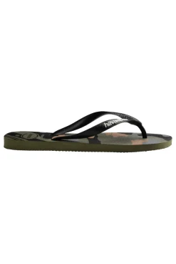 Uomo HAVAIANAS Ciabatte Infradito Verde Militare In Gomma Top Camu
