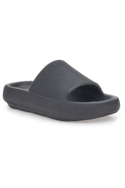 2T2L Ciabatte in gomma nere con fascia piena design minimal NERO Hot