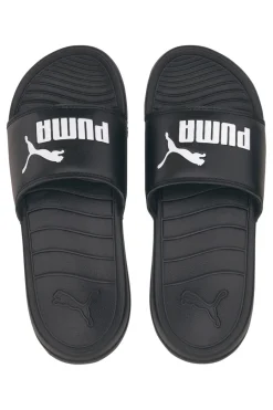 PUMA Ciabatte in Gomma nere con logo a contrasto Popcat 20 Jr