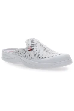 Uomo MR CHEF Ciabatte in Vera Pelle Bianche 653