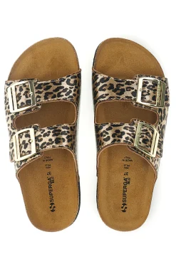 SUPERGA Ciabatte leopardate con doppia fibbia S31Y796 New