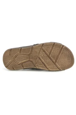 Uomo JERPOINT Ciabatte marrone con fasce incrociate 8053PSSK