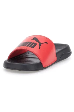 PUMA Ciabatte nere con banda rossa Popcat 20 jr