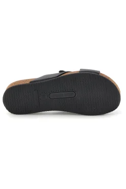 PITTARELLO ECO Ciabatte nere con catena e sottopiede in pelle 293A121SR NERO Sale