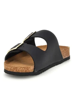 SUPERGA Ciabatte nere con doppia fascia regolabile Made in Italy in vera pelle S31T823 NERO Online