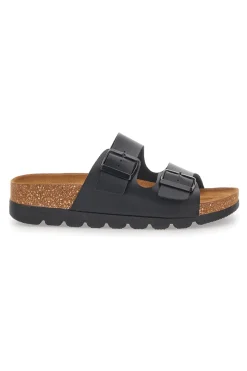 PITTARELLO BIO Ciabatte nere con doppia fibbia Made in Italy 335P20630SR Discount