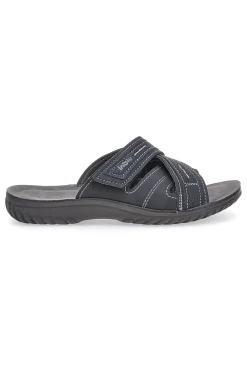 Uomo INBLU Ciabatte Nere Con Fasce Incrociate 99 FN