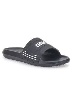 Uomo ARENA Ciabatte nere con fascia e logo bianco