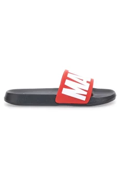 AVENGERS Ciabatte nere con fascia rossa logo Marvel R10102S
