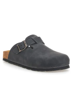 PITTARELLO TIERRA Ciabatte nere con fibbia in vera pelle 3A013PR NERO Outlet