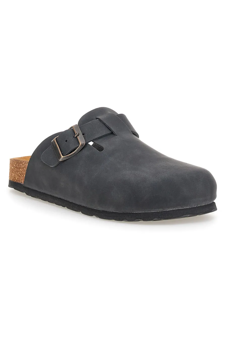 PITTARELLO TIERRA Ciabatte nere con fibbia in vera pelle 3A013PR NERO Outlet