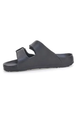 2T2L Ciabatte nere con fibbie e plantare preformato 726 NERO Outlet