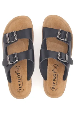 FLY FLOT Ciabatte Nere Con Fibbie 42642 Clearance