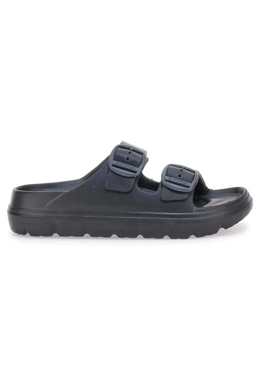 SUPERGA Ciabatte Nere Con Fibbie 42127 New