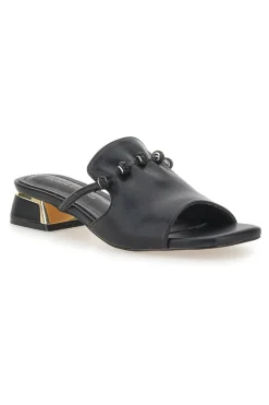 LAURA BIAGIOTTI Ciabatte Nere Con Tacco Basso 9015 NERO Outlet