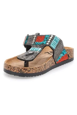 ME u0026 ME Ciabatte Nere Infradito Con Borchie e Perline Me & Me 14179 Discount