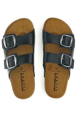PITTARELLO TIERRA Ciabatte nero doppia fibbia 335A20630SR Hot