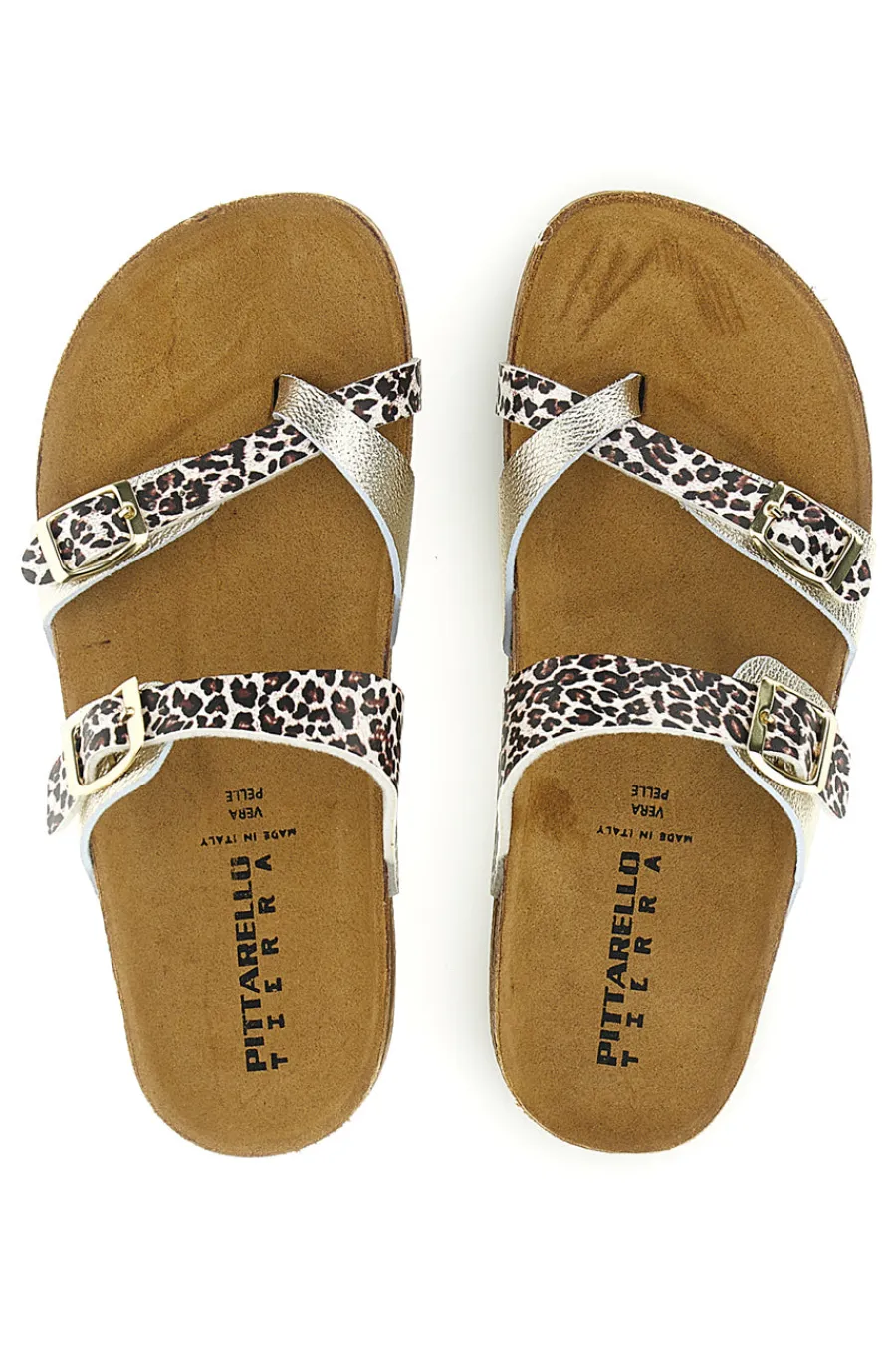 PITTARELLO TIERRA Ciabatte oro stampa animalier 335A312SR New