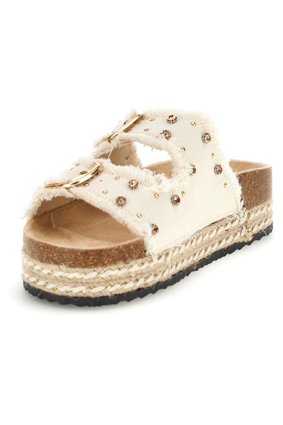 ME u0026 ME Ciabatte Panna con borchie e brillantini Me & me 12502 BEIGE New