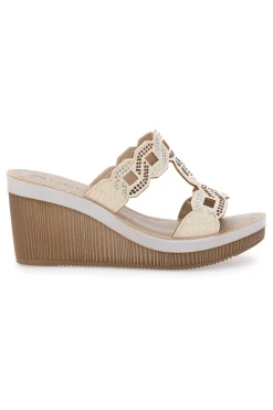 INBLU Ciabatte Con Zeppa e Strass 34 As PLATINO Best