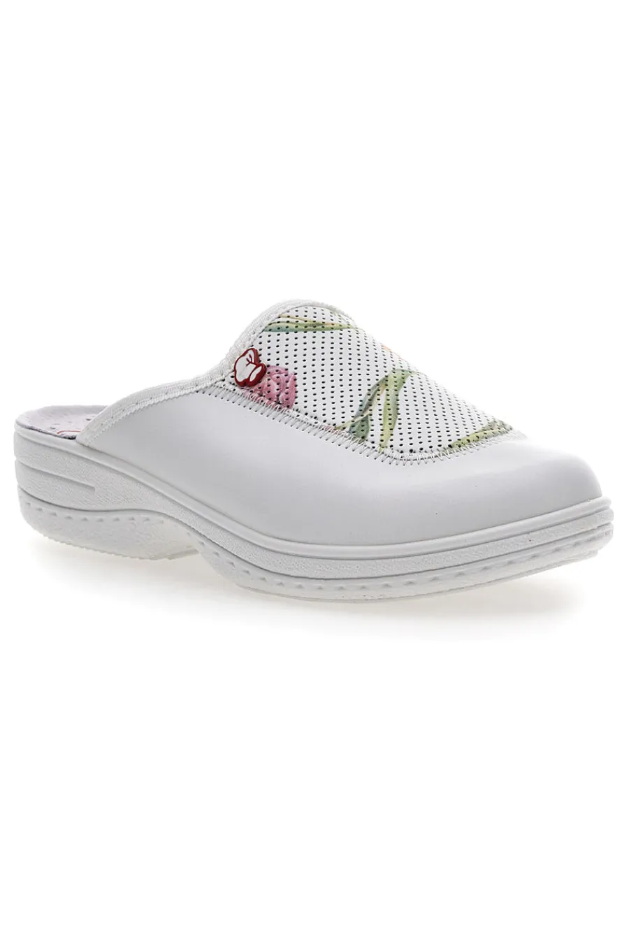 MRS CHEF Ciabatte professionali bianche con ricamo floreale The 5533 Outlet