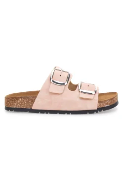 PITTARELLO GREEN WALK Ciabatte doppia fibbia sottopiede in pelle suola antiscivolo 335CF20630SR ROSA