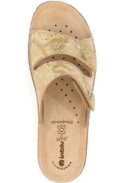 INBLU Ciabatte Sabbia Con Zeppa e Strappo in Velcro 2678 Clearance