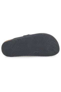 Uomo SUPERGA Ciabatte sabot Nere Sottopiede In Vera Pelle S31U384