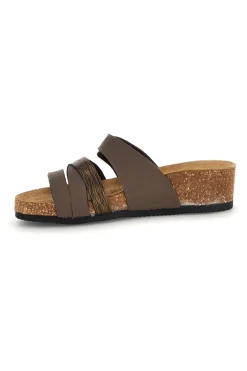 BIO UP Ciabatte con fasce e plantare anatomico 308 TAUPE Clearance