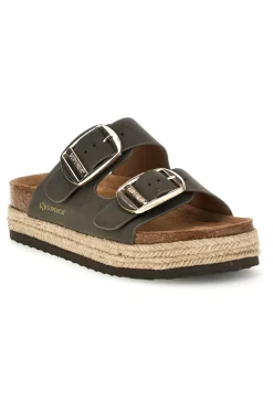 SUPERGA Ciabatte verdi con doppia fascia regolabile e suola platform S11T228 VERDE Online