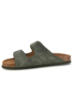 Uomo SUPERGA Ciabatte Verdi con Doppia Fibbia S11U171