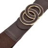 FIRST LADY Cintura marrone elastica con fibbia circolare WIS O