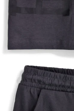 PITT KIDS Completo t-shirt + pantaloni rosso e nero Pt-b-se-902