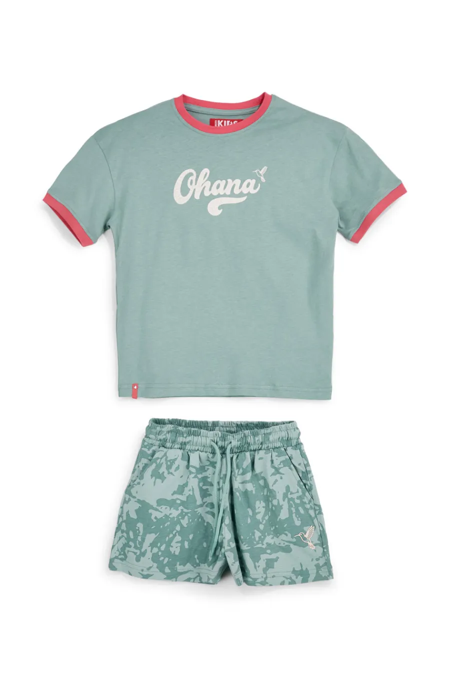 PITT KIDS Completo verde con t-shirt e shorts PT-G-SE-9002