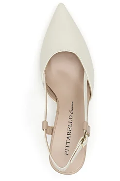 PITTARELLO COUTURE Cremefarbener Slingback-Dekolleté 506P BUTTER Hot