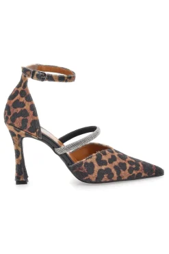 PITTARELLO LOVE Décolleté animalier con cinturini e tacco a rocchetto 7092 ND Hot