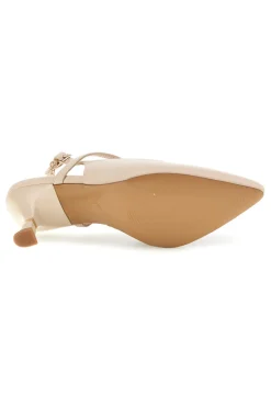 MARIELLA BURANI Décolleté beige con cinturino incrociato slingback tacco medio Burani 51853c1225 Sale