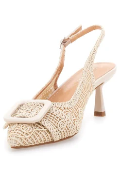 LE HAVRE PARIS Décolleté Beige slingback tacco medio 63181 Best