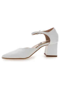 PITTARELLO VERA Décolleté bianche con cinturino alla caviglia Made in Italy 4781 BIANCO Online