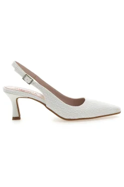PITTARELLO ROMANTIC Décolleté Bianche Slingback Effetto Pizzo 2241 Sale