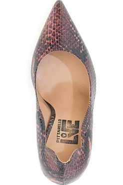 PITTARELLO LOVE Décolleté bordeaux con stampa pitonata tacco alto 3478 BORDO' Online