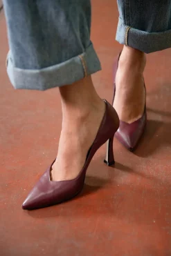 FRANCESCA GRITTI Décolleté in vera pelle con tacco rocchetto 157 Discount