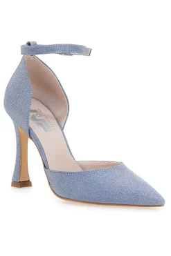 PITTARELLO LOVE Décolleté Celeste Shiny Con Cinturino e Tacco 39 Clearance