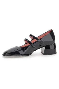 Donna PITTARELLO GLAM Décolleté Mary Jane Effetto Vernice Nera con cinturini e tacco basso 29