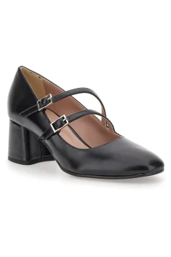 PITTARELLO CLASS Décolleté Mary Jane nere con doppio cinturino Made in Italy 716 NERO Outlet