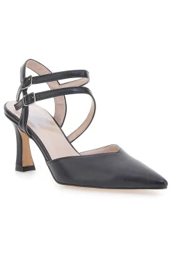 PITTARELLO LOVE Décolleté Nere con Cinturini e Tacco a Rocchetto 251 Discount