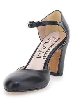 PITTARELLO GLAM Décolleté Nere con Cinturino alla Caviglia Made in Italy 2561 Best