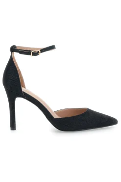 FIRST LADY Décolleté Nere con Cinturino alla Caviglia P582 NERO