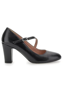 PITTARELLO CLASS Décolleté nere con cinturino obliquo 558 Online