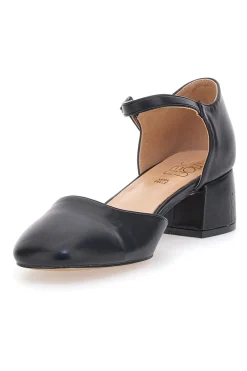 MON DIEU Décolleté nere con tacco basso e cinturino alla caviglia 91Q16 SCHWARZ Sale